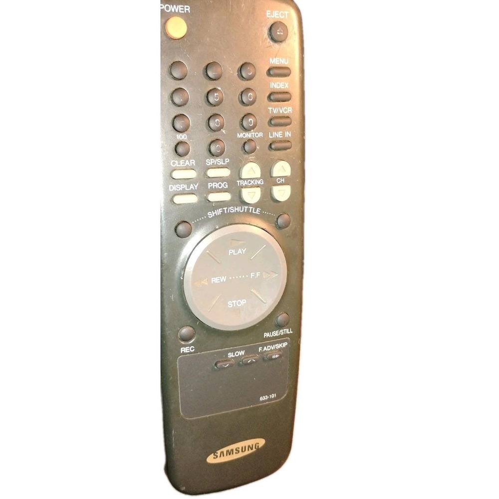 Vintage Samsung VCR TV Remote Control 633-101 untested